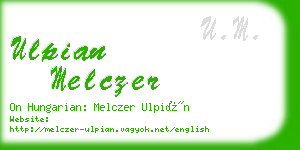 ulpian melczer business card
